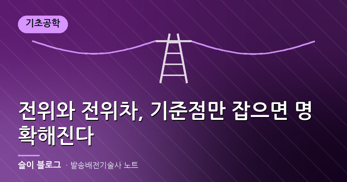 전위와 전위차, 기준점만 잡으면 명확해진다