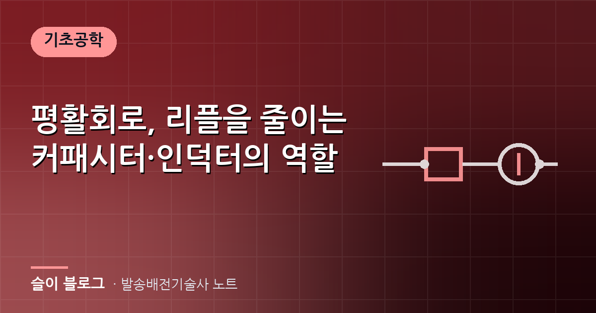 평활회로, 리플을 줄이는 커패시터·인덕터의 역할