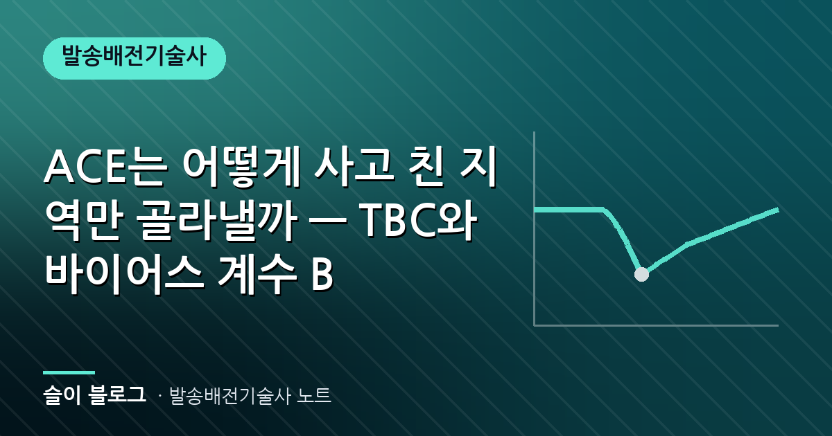 ACE는 어떻게 사고 친 지역만 골라낼까 — TBC와 바이어스 계수 B